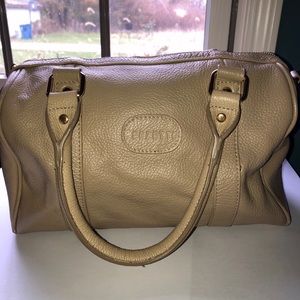 Terzetto Leather Satchel Cream Color